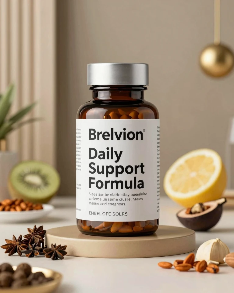 Brelvion supplement bottle with daily support formula